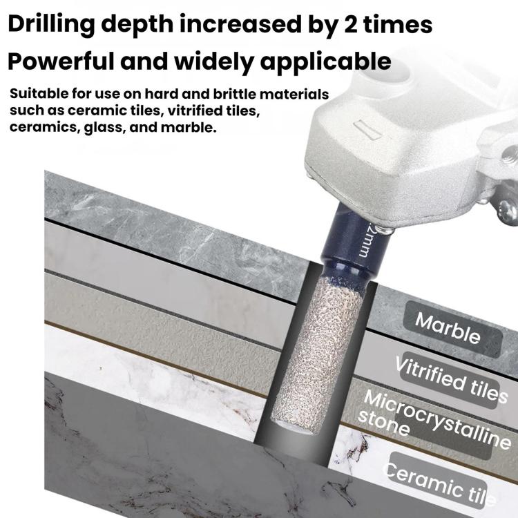 M10 Angle Grinder Hole Saw Glass Stone Hole Enlargement Trimming Head, 6MM, 8MM, 10MM, 12MM