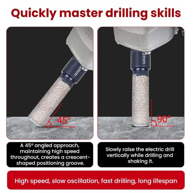 M10 Angle Grinder Hole Saw Glass Stone Hole Enlargement Trimming Head, 6MM, 8MM, 10MM, 12MM
