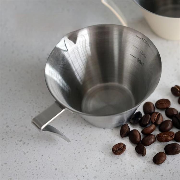 LsCook Thick 304 Stainless Steel 100ml Coffee Brewing Cup With Measurement Markings