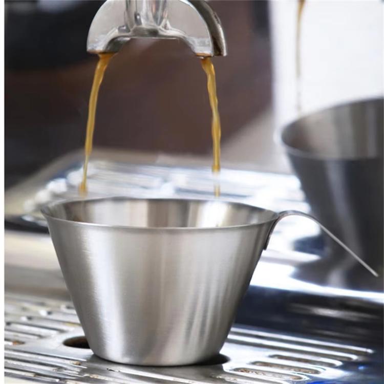 LsCook Thick 304 Stainless Steel 100ml Coffee Brewing Cup With Measurement Markings