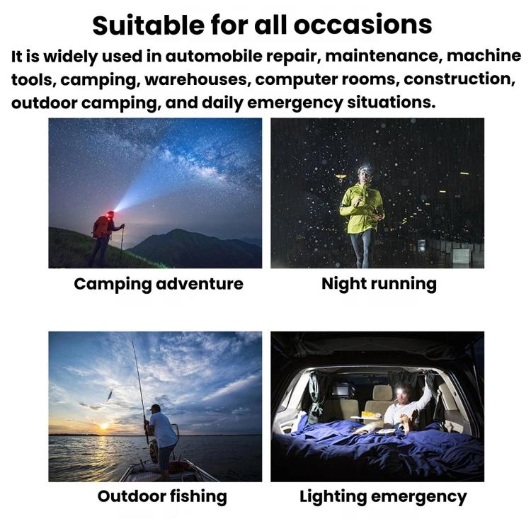 XPE & COB Floodlight Sensor Headlamp, Multifunctional Outdoor LED Headlamp, C16, C15