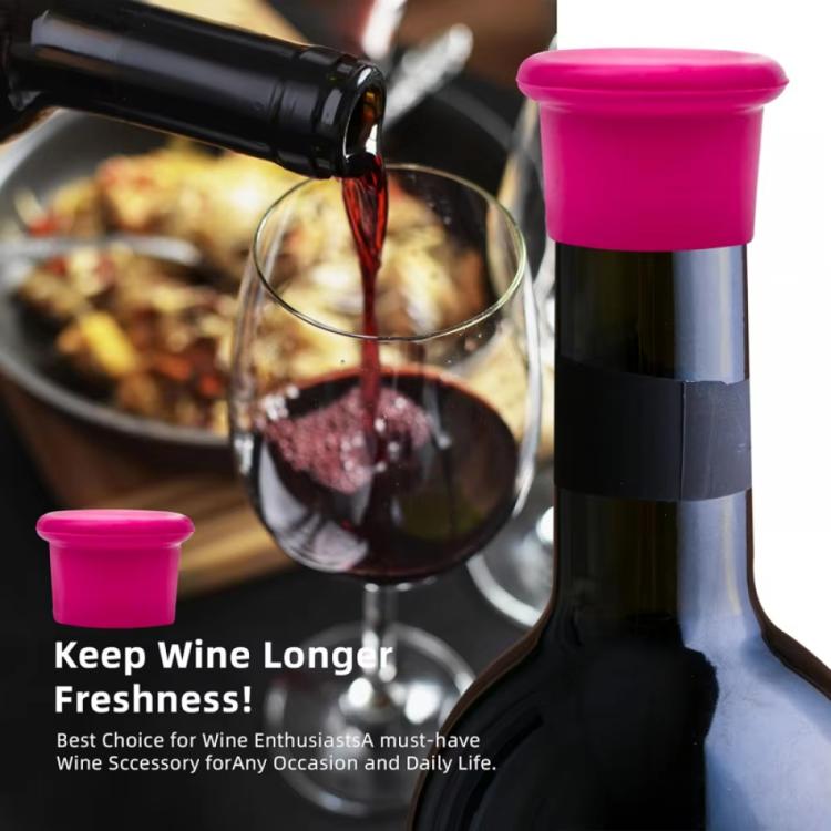 LsCook 6pcs /Pack Food-grade Silicone Wine Bottle Protective Freshness Cap Leak-proof Silicone Stopper