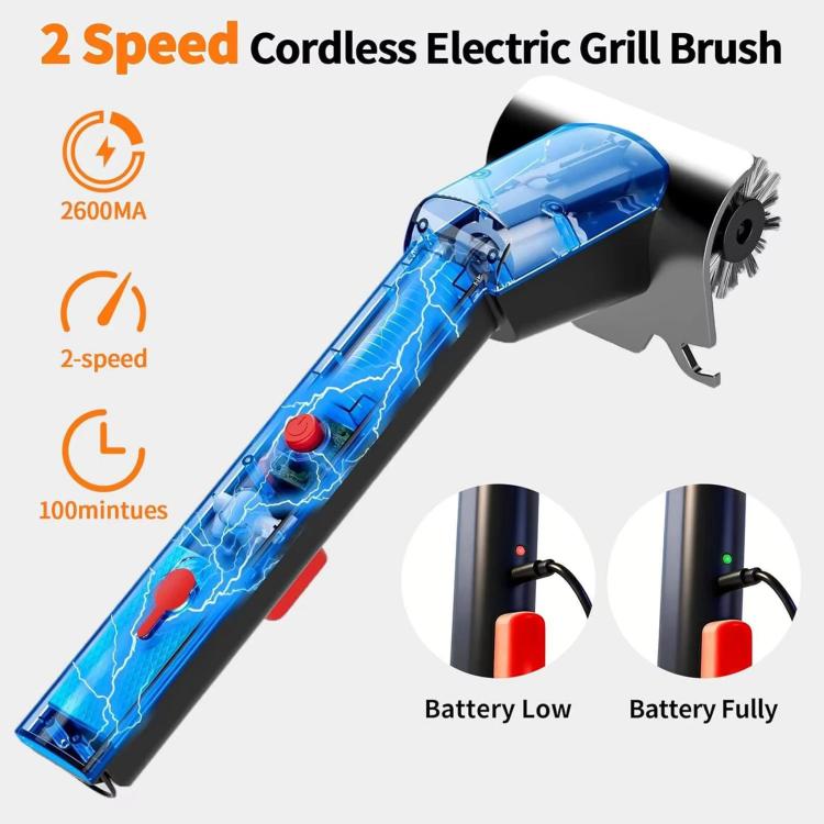 Stainless Steel Wire Electric Grill Brush Cleaning Grill Hard-Bristle Brush Tool, Standard, Water Spray