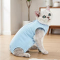 Summer Elastic Breathable Cat Surgery Suit, Pets Lick-Proof Cool Postoperative Recovery, S Blue, M Blue, L Blue, S Pink, M Pink, L Pink, S Purple, M Purple, L Purple