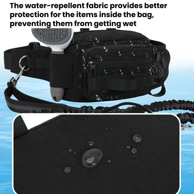 Dog Walking Bag With Leash Multifunctional Outdoor Sports Water Bottle Waist Pack