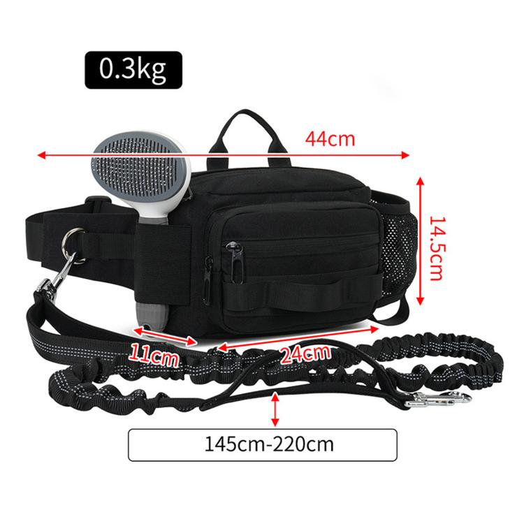 Dog Walking Bag With Leash Multifunctional Outdoor Sports Water Bottle Waist Pack