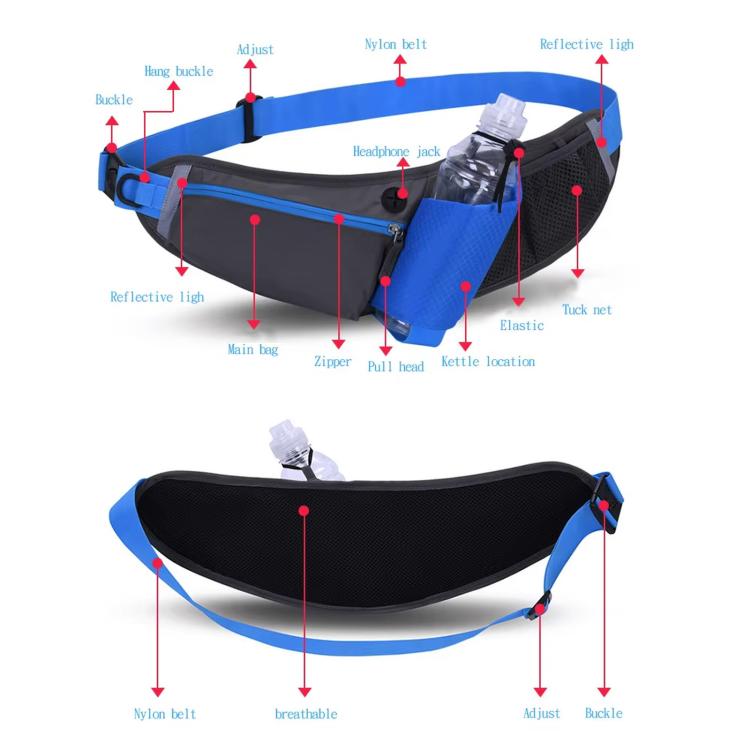 Multifunctional Fitness Water Bottle Waist Bag Waterproof Outdoor Sports Running Phone Pouch
