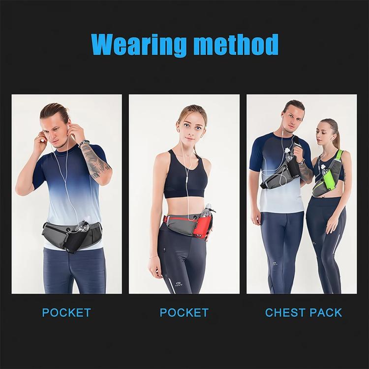 Multifunctional Fitness Water Bottle Waist Bag Waterproof Outdoor Sports Running Phone Pouch