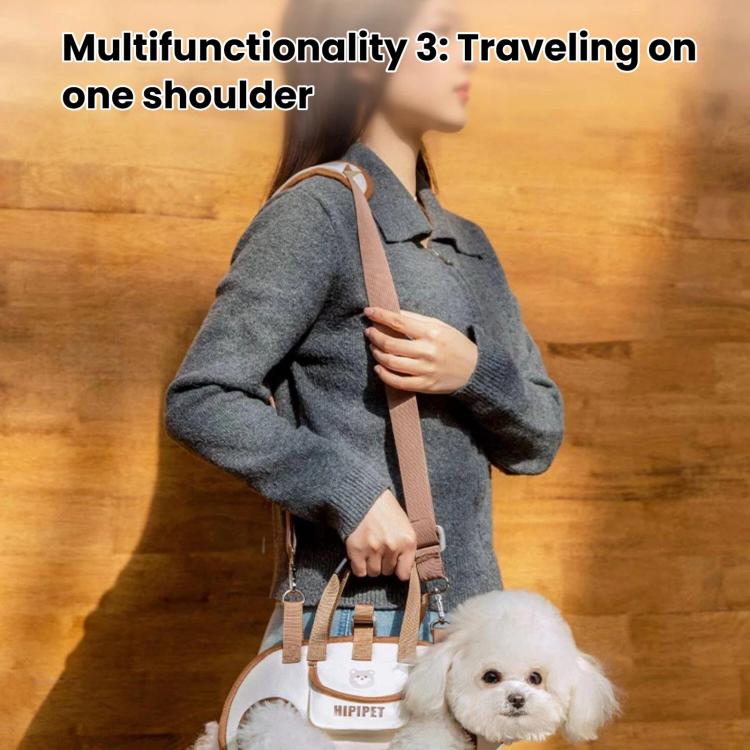 Hipipet Portable Crossbody & Handheld Pet Shoulder Bag, Multifunctional Outdoor Carrier For Cats & Dogs, S, M, L, XL