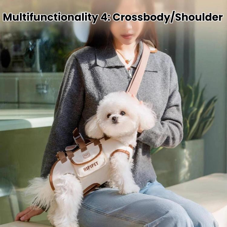 Hipipet Portable Crossbody & Handheld Pet Shoulder Bag, Multifunctional Outdoor Carrier For Cats & Dogs, S, M, L, XL