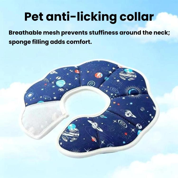 Pet Elizabeth Collar Post-Surgery Anti-Lick Ring, Adjustable Soft Recovery Cone For Cats, XS Planet, S Planet, M Planet, L Planet, XS Rocket, S Rocket, M Rocket, L Rocket