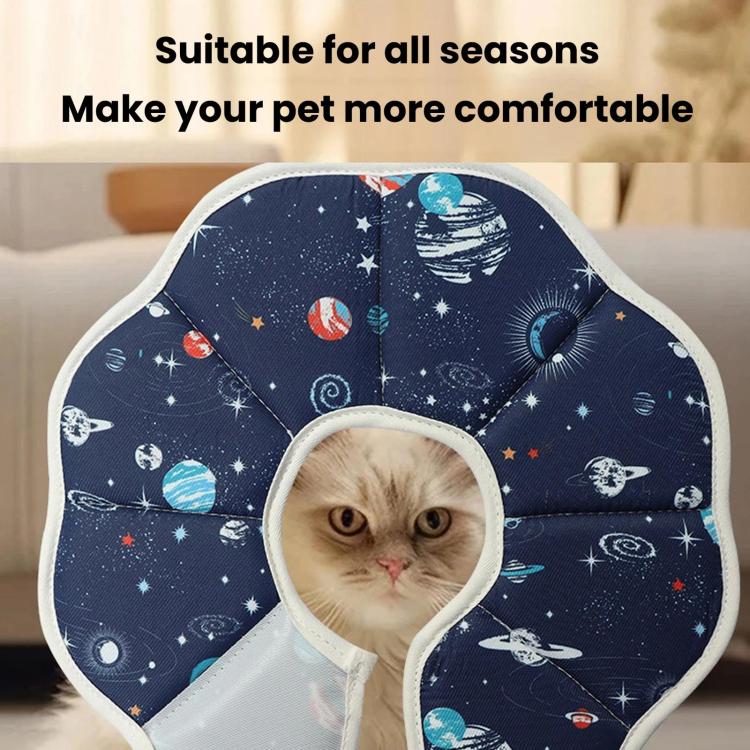 Pet Elizabeth Collar Post-Surgery Anti-Lick Ring, Adjustable Soft Recovery Cone For Cats, XS Planet, S Planet, M Planet, L Planet, XS Rocket, S Rocket, M Rocket, L Rocket