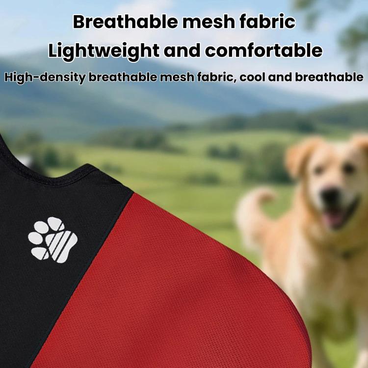 Color Block Dog Vest With Paw Print, Breathable Mesh Pet Harness Vest With Leash Attachment, XS, S, M, L, XL, 2XL