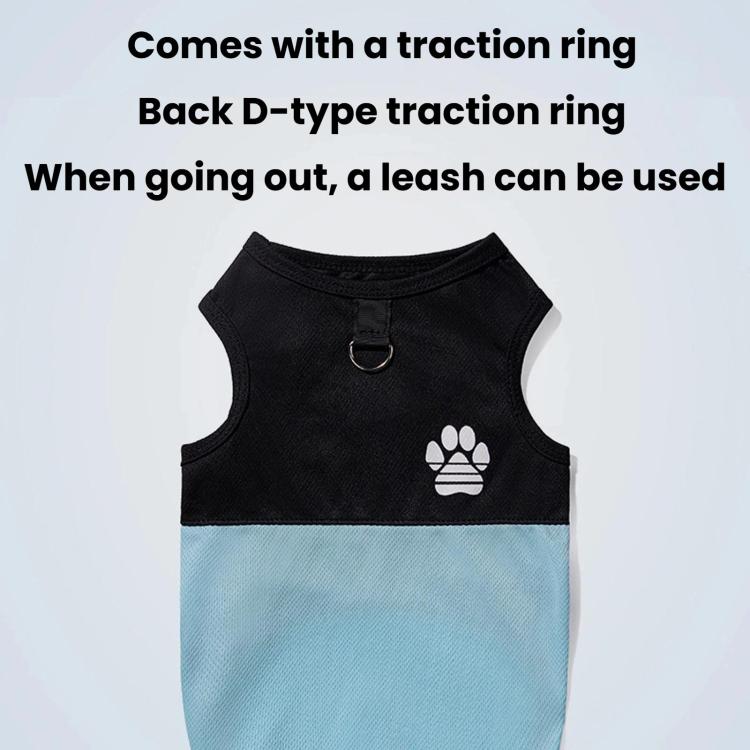 Color Block Dog Vest With Paw Print, Breathable Mesh Pet Harness Vest With Leash Attachment, XS, S, M, L, XL, 2XL
