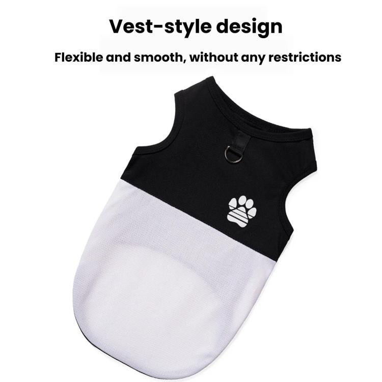 Color Block Dog Vest With Paw Print, Breathable Mesh Pet Harness Vest With Leash Attachment, XS, S, M, L, XL, 2XL