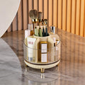 360-degree Rotating Makeup Organizer for Vanity Multi-Grid Spinning Cosmetic Storage Box for Brushes, Lipsticks and Skincare