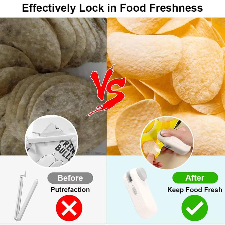 LsCook Mini Portable Snack Bag Sealer Compact Household Hand-Press Heat Sealer