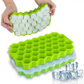 Silicone Ice Cube Tray With Lid Household Honeycomb Ice Cube Tray, LsCook 18.3x11x2.2cm