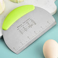 LsCook Stainless Steel Dough Cutter With Graduated Cream Scraper