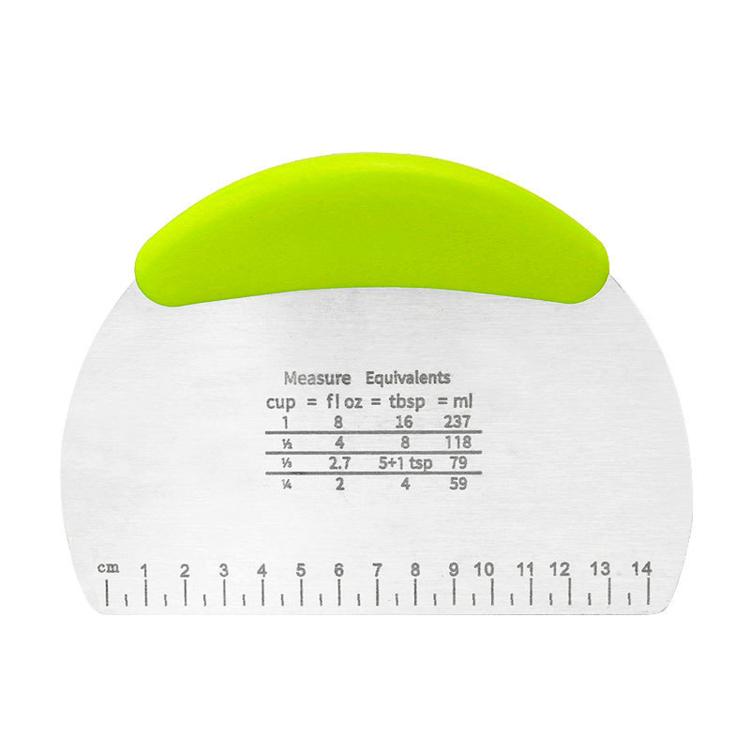 LsCook Stainless Steel Dough Cutter With Graduated Cream Scraper