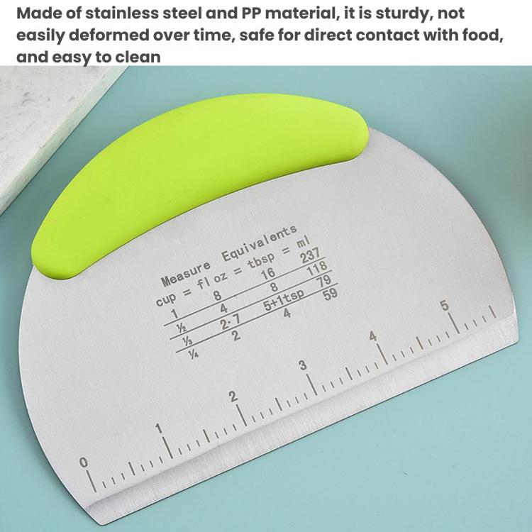 LsCook Stainless Steel Dough Cutter With Graduated Cream Scraper