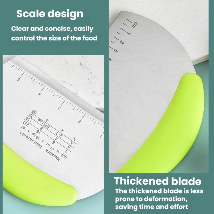 LsCook Stainless Steel Dough Cutter With Graduated Cream Scraper