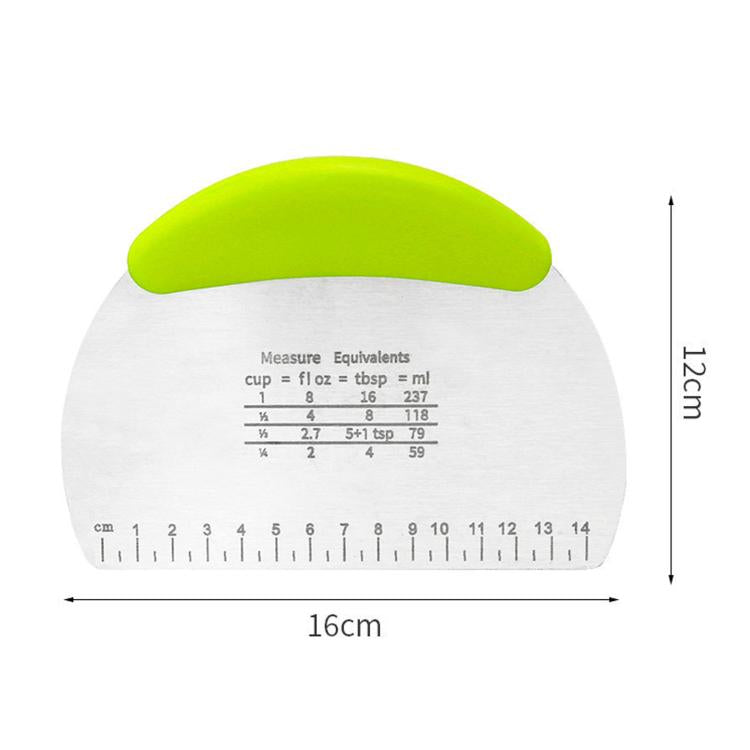 LsCook Stainless Steel Dough Cutter With Graduated Cream Scraper