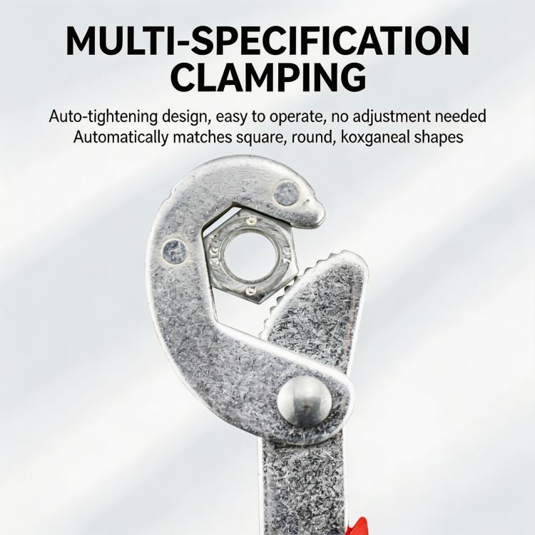 Universal Multi-Function Wrench 8-inch Adjustable Quick Spanner for 6-22mm Nuts & Bolts, Self-Adjusting Pipe Wrench for Plumbing, Repair, Automotive, Small