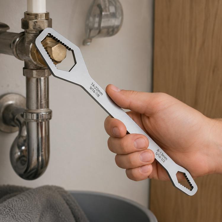 8-24mm Universal Double-Ended Wrench Self-Tightening Torx Wrench Adjustable Spanner Tool For Auto, Plumbing, Bicycle & Home Repair