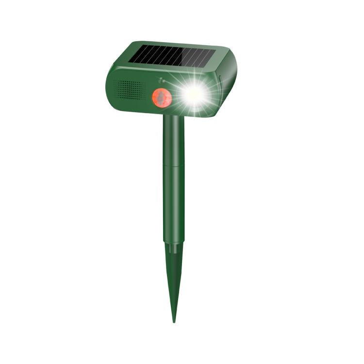 Solar Animal Repeller Outdoor Ultrasonic Cat Deterrent Yard with PIR Motion Sensor 4 Modes Ultrasonic Bird Deterrent Garden Dog Repeller with LED Flashing Light
