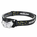 GY26 9LED Smart Motion-Sensor Headlamp, Outdoor COB Red Warning Waterproof Night Fishing Light, Rechargeable, Battery