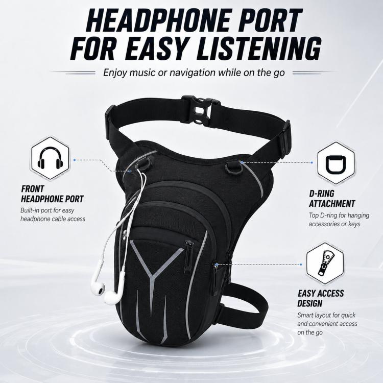 Men Waterproof Crossbody Bag Outdoor Large-Capacity Sports Waist Bag Motorcycle Riding Leg Bag