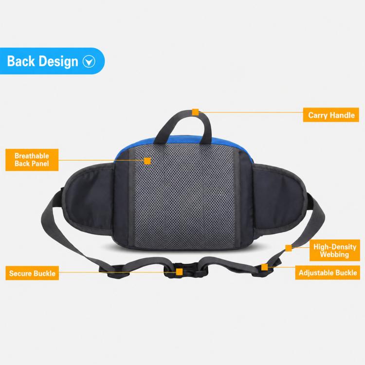 Large Capacity Sports Outdoor Hiking Waist Pack Multifunctional Waterproof Shoulder Bag