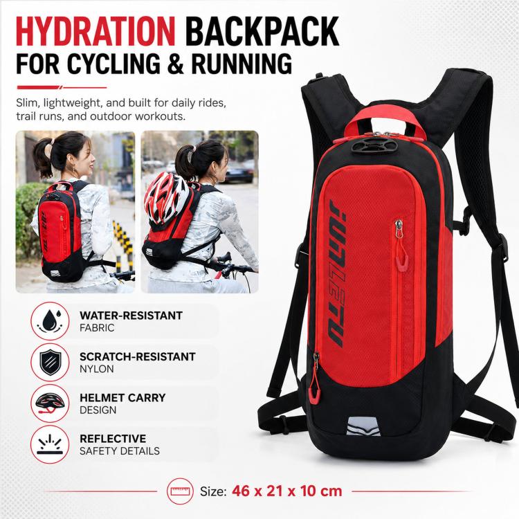 JUNLETU Hiking Trail Running Mountaineering Backpack Running Fitness Outdoor Cycling Hydration Pack