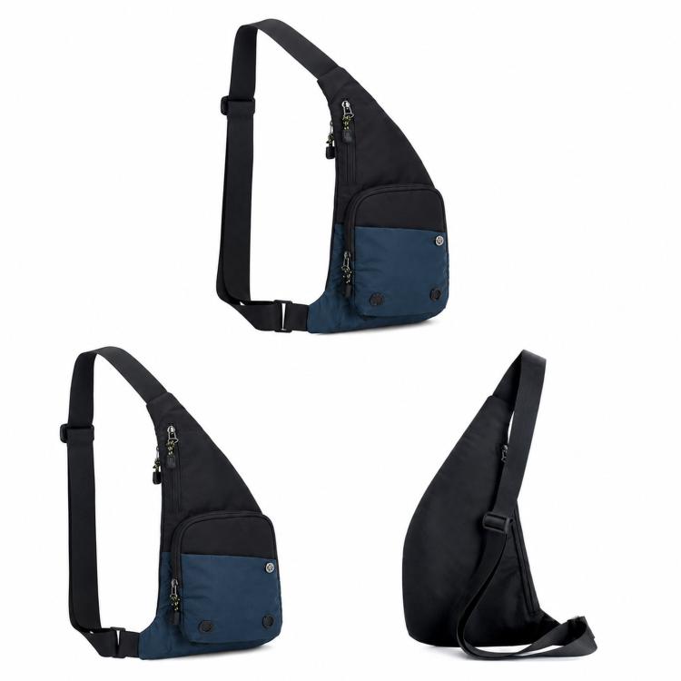 Crossbody Bag Color-Blocked Waterproof Sports Casual Chest Bag