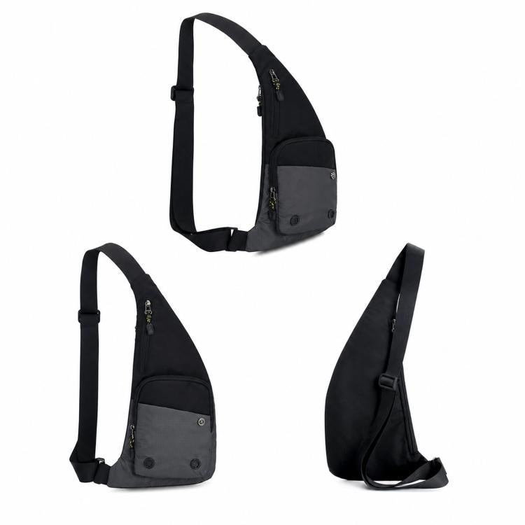 Crossbody Bag Color-Blocked Waterproof Sports Casual Chest Bag