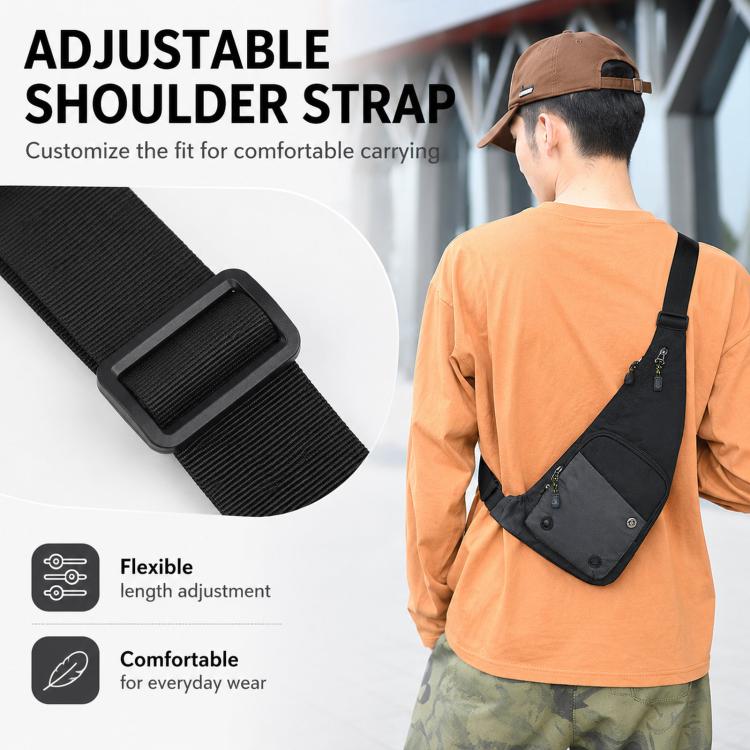 Crossbody Bag Color-Blocked Waterproof Sports Casual Chest Bag