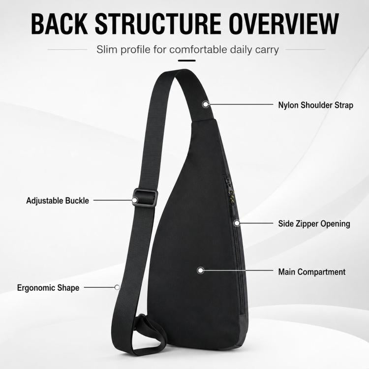 Crossbody Bag Color-Blocked Waterproof Sports Casual Chest Bag