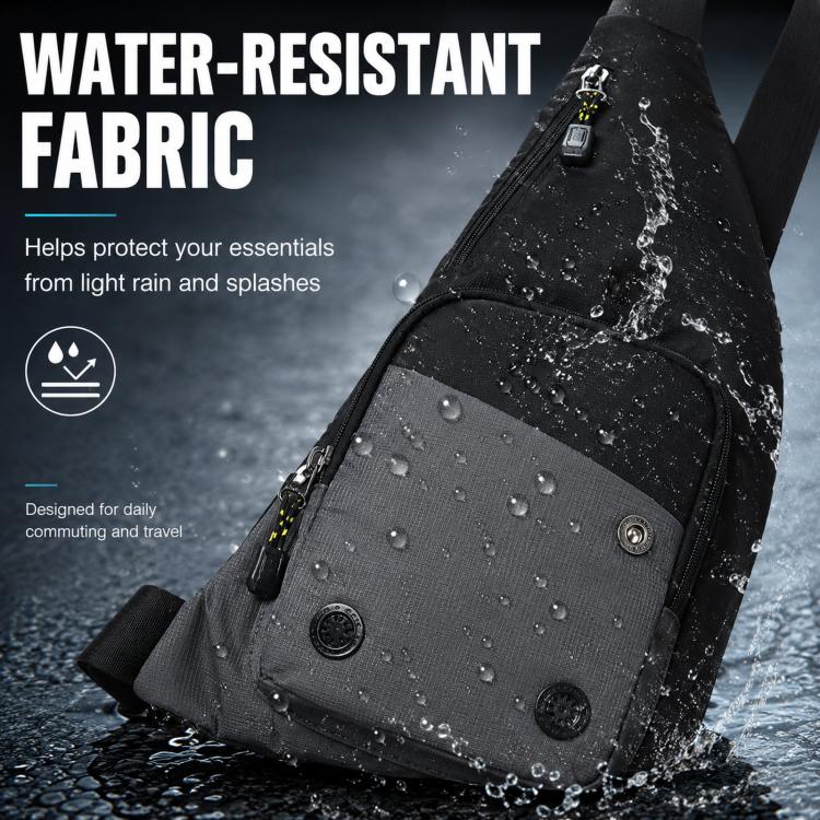 Crossbody Bag Color-Blocked Waterproof Sports Casual Chest Bag