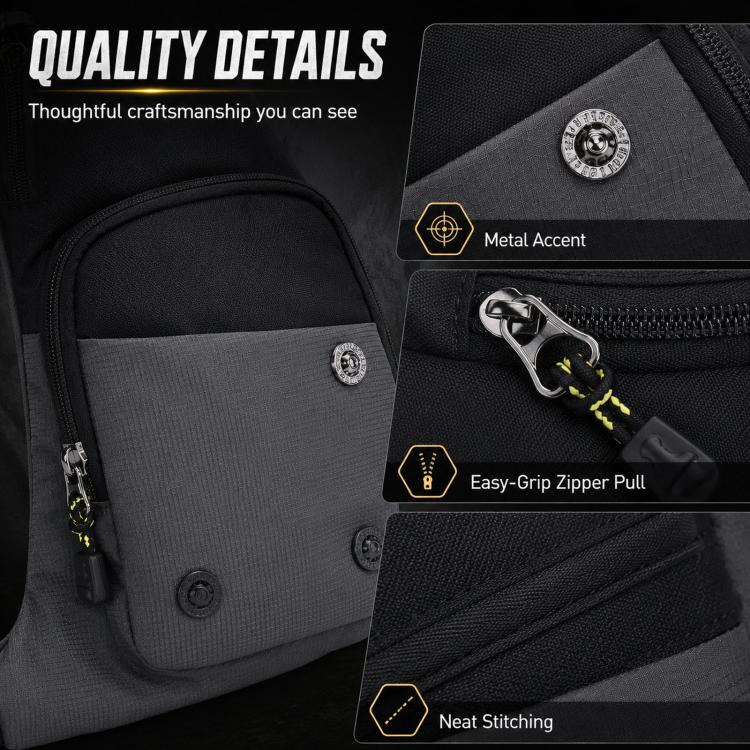 Crossbody Bag Color-Blocked Waterproof Sports Casual Chest Bag