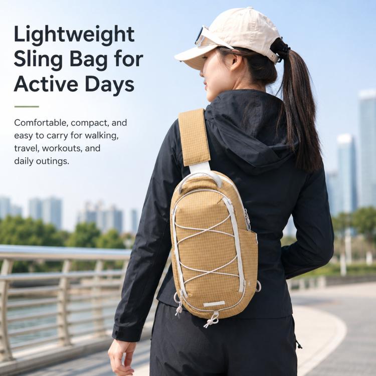 Sports Shoulder Crossbody Bag Lightweight Portable Nylon Waterproof Outdoor Casual Chest Bag