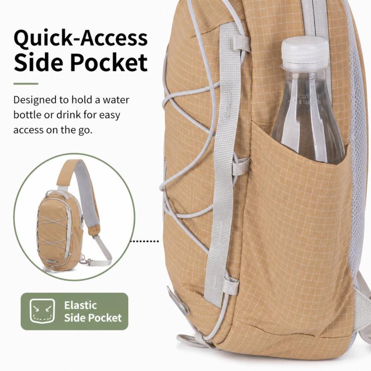 Sports Shoulder Crossbody Bag Lightweight Portable Nylon Waterproof Outdoor Casual Chest Bag
