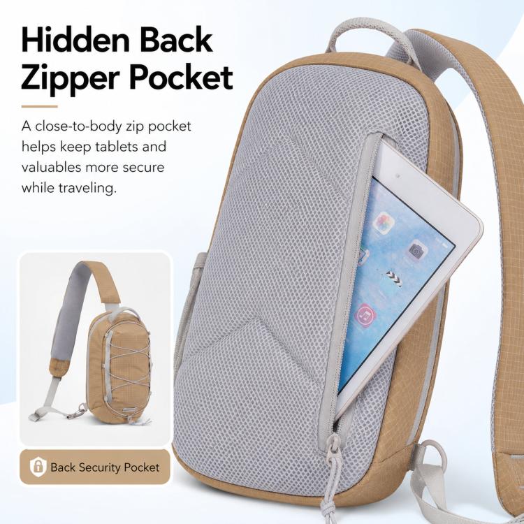 Sports Shoulder Crossbody Bag Lightweight Portable Nylon Waterproof Outdoor Casual Chest Bag
