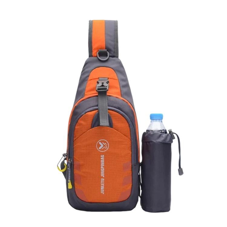 JUNLETU 1028 Outdoor Water Bottle Chest Pack Nylon Waterproof Travel Shoulder Bag
