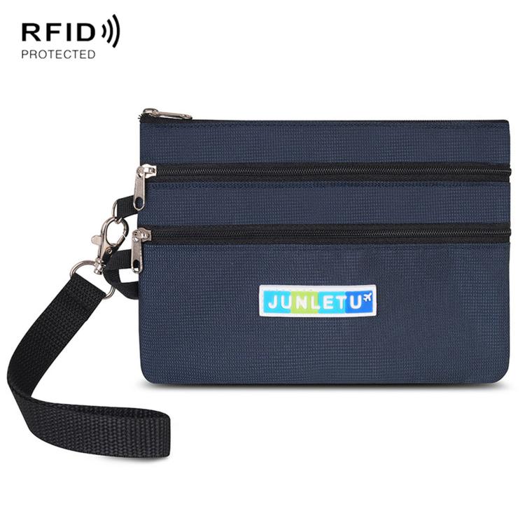 JUNLETU ID Anti-Skimming Card Pouch Multifunctional Coin ID Passport Storage Case