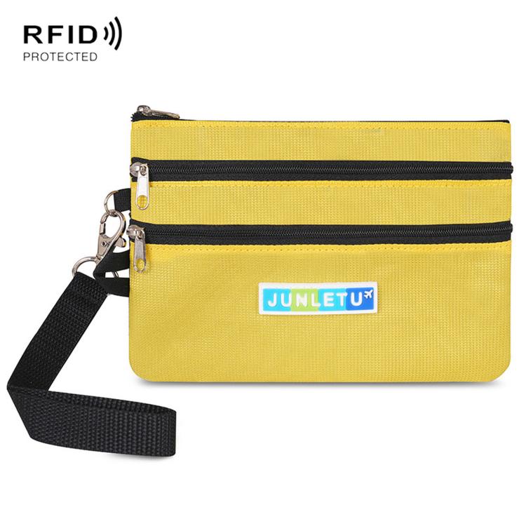 JUNLETU ID Anti-Skimming Card Pouch Multifunctional Coin ID Passport Storage Case