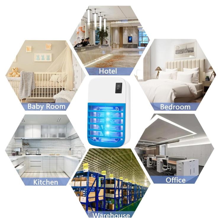 High-Power Electric Shock Mosquito Killer Lamp, LED Low-Noise Wall?Mounted Mosquito Repellent Light, US Plug
