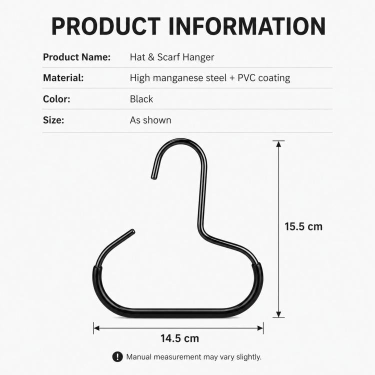 3pcs /Pack Metal Hat Hangers for Closet Baseball Cap Organizer Hooks Space Saving Ring Hanging Racks for Scarves, Belts, Ties, Shawls, Purses