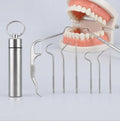 7-Piece Stainless Steel Toothpick Set Reusable Dental Pick Kit With Portable Metal Case Deep Teeth Cleaning Tool For Oral Hygiene