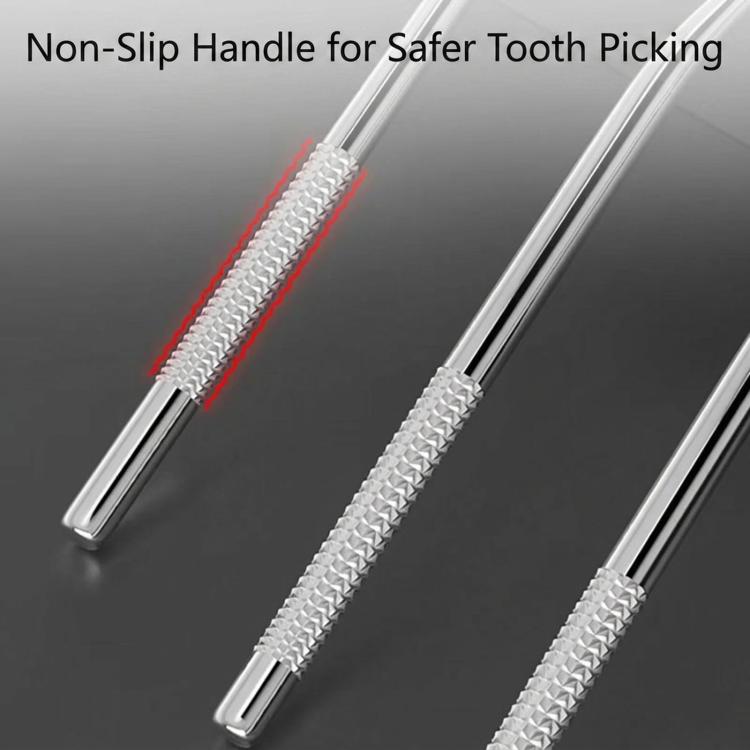 7-Piece Stainless Steel Toothpick Set Reusable Dental Pick Kit With Portable Metal Case Deep Teeth Cleaning Tool For Oral Hygiene